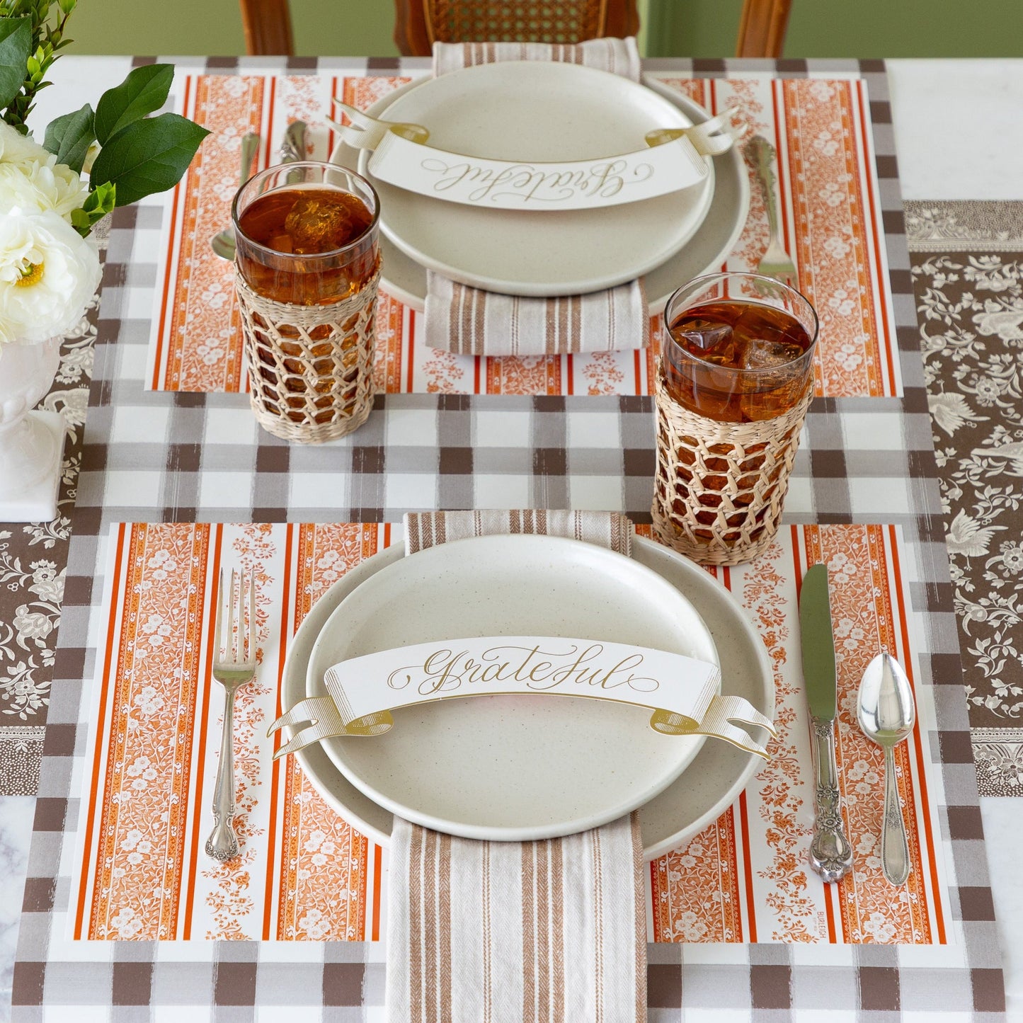 Pumpkin Burleigh Stripe Placemat