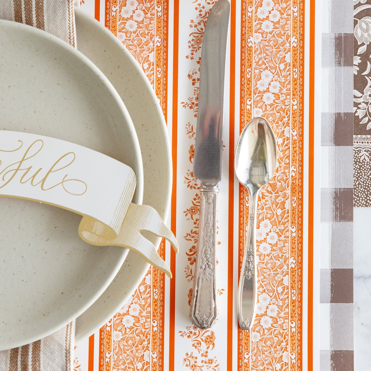 Pumpkin Burleigh Stripe Placemat