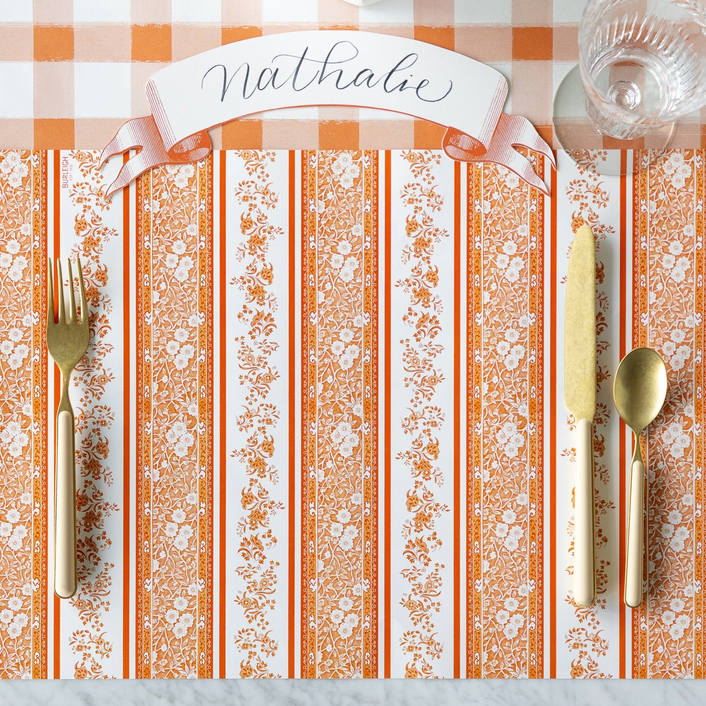 Pumpkin Burleigh Stripe Placemat