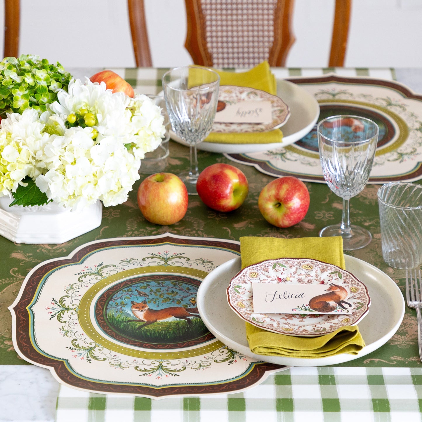 Die-cut Fanciful Fox China Placemat