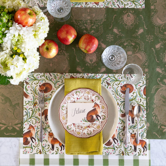 Green Fantasy Fox Placemat