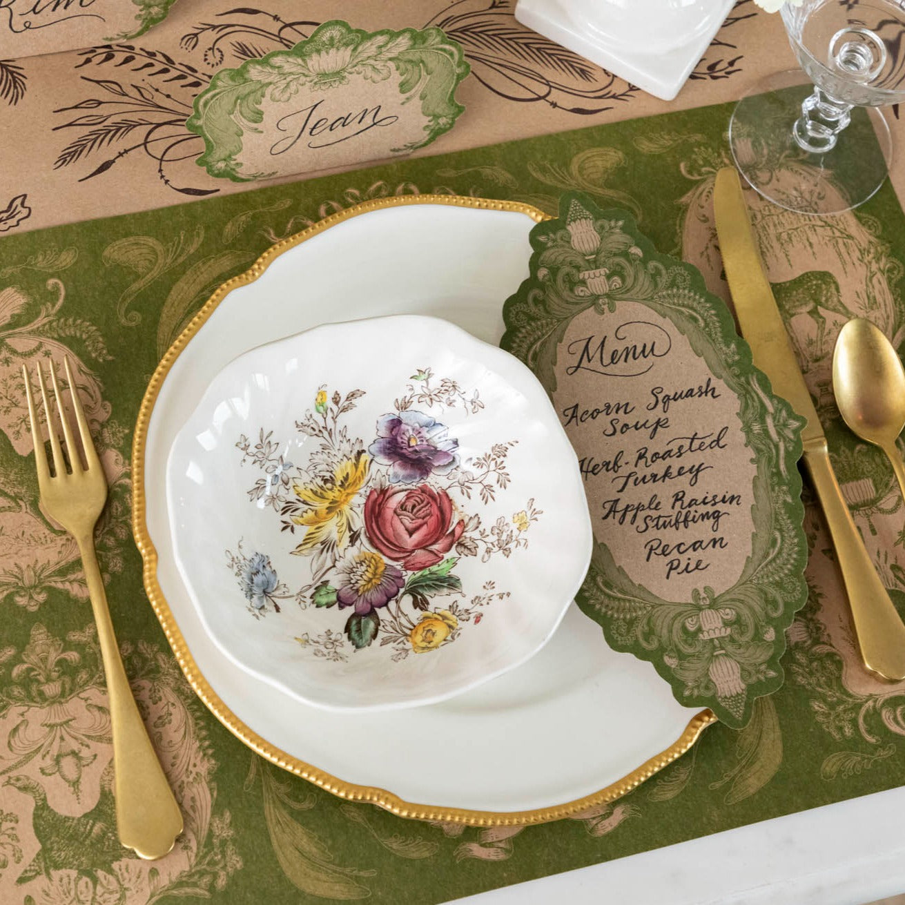 Moss Fable Toile Placemat