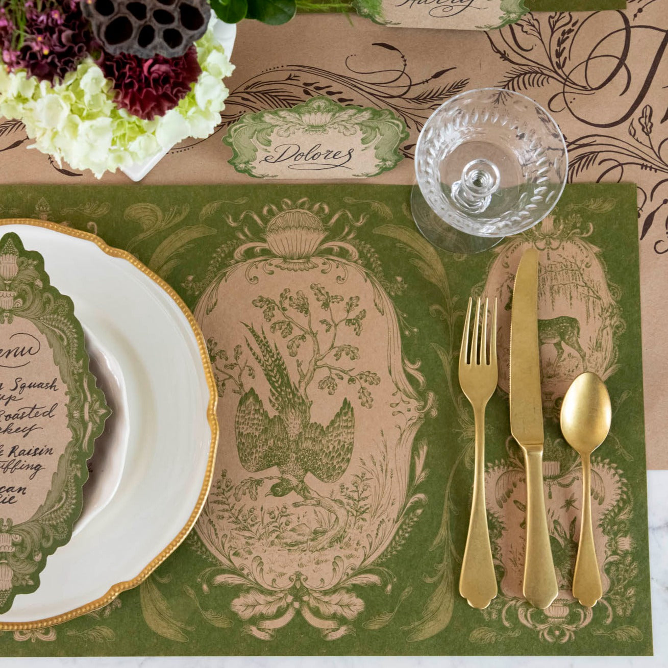 Moss Fable Toile Placemat