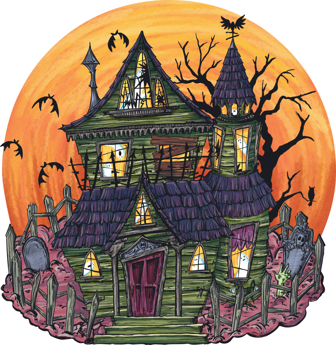 Die-Cut Haunted House Placemat
