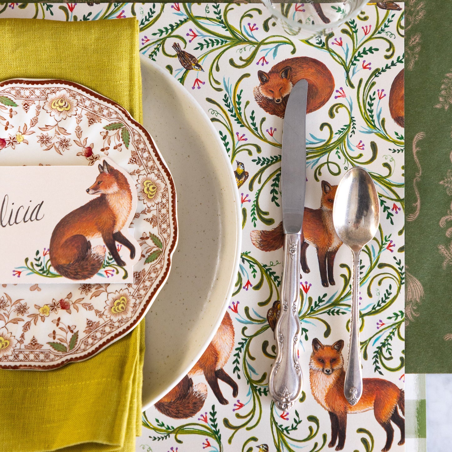 Fanciful Foxes Placemat